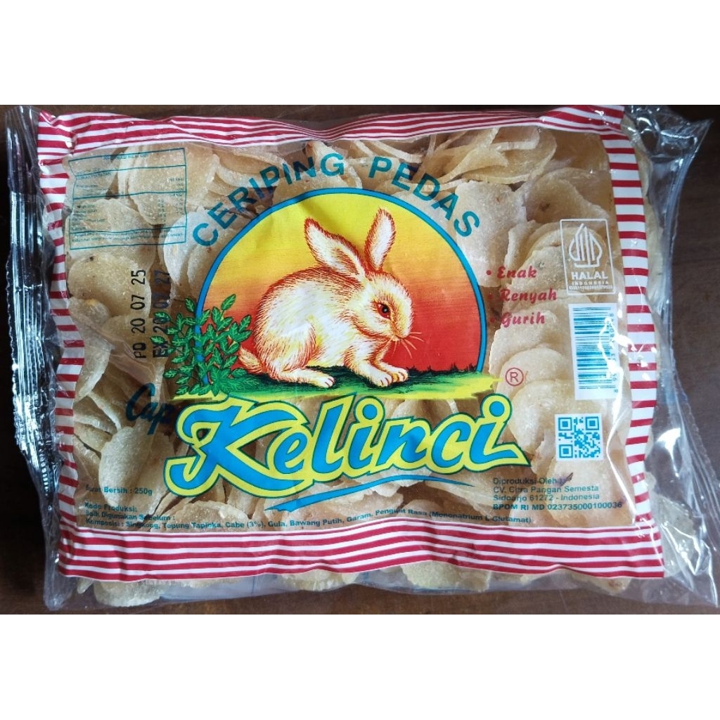 

KERUPUK CERIPING PEDAS CAP KELINCI @ 250GR