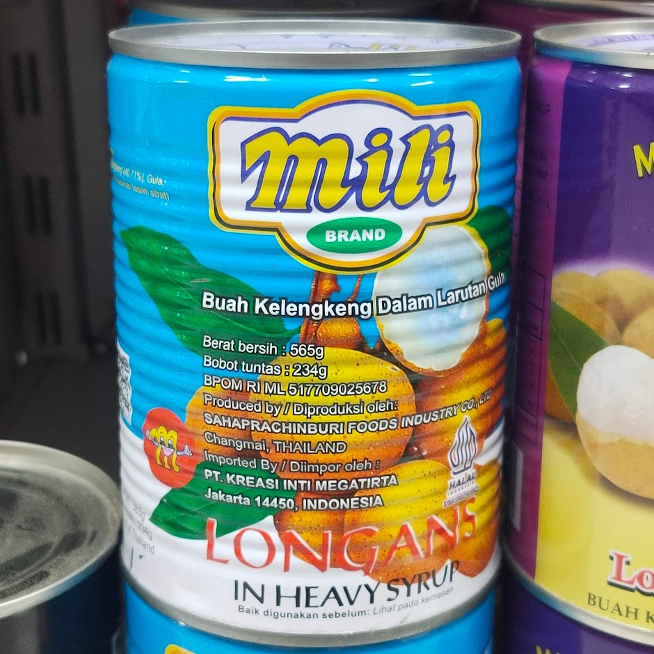 

Longan Mili 565gr in Canned Longan Mili