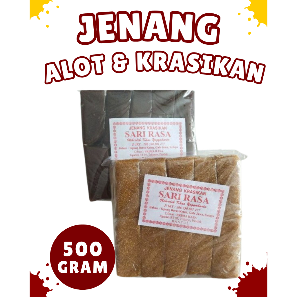 

Jenang Alot & Krasikan | Manis Legit | Kenyal dan Padat Oleh Oleh Khas Jogja 500 Gram
