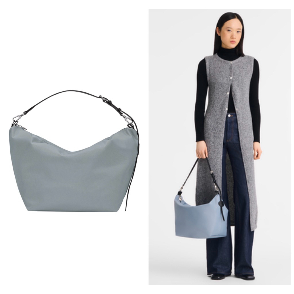 tas wanita hobo bag/tas lc le slouchy hobo bag steel