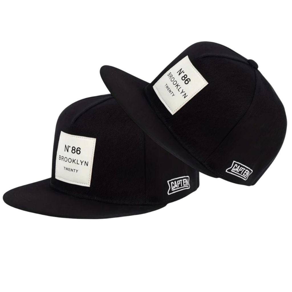 Topi Snapback polos Desain Hitam Unisex Original adjustable topi Snapback pria dan wanita topi baseb