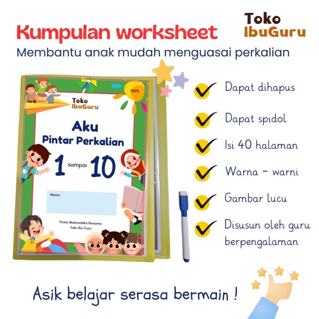 Worksheet Matematika Perkalian 1-10 SD TokoIbuGuru