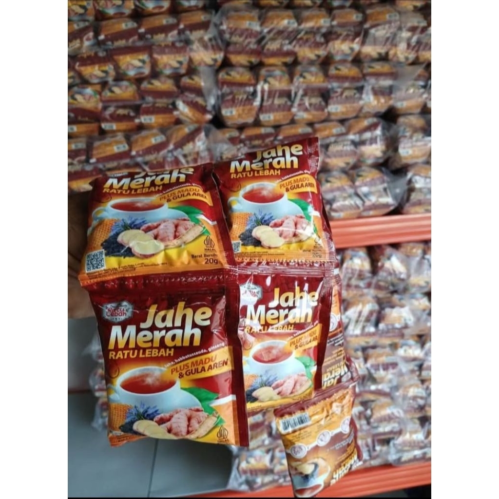 

Terlaris..grosir jahe merah ratu lebah isi 20 renceng