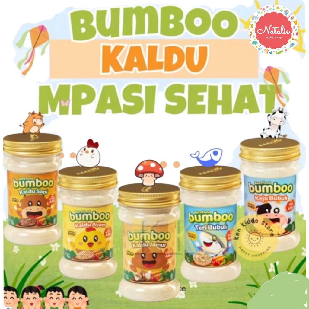 

Barefood BUMBOO MPASI Kaldu Ayam, Sapi, Teri, Ati Ayam, Keju Bubuk dan Jamur NO MSG