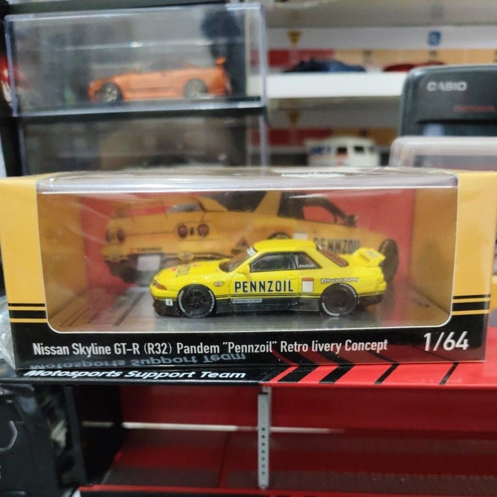INNO64 NISSAN SKYLINE GT-R R32 PANDEM PENZOIL RETRO RARE ITEM