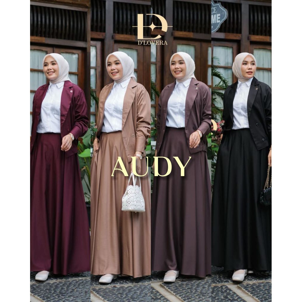 (poN) DLOVERA AUDI RIMBUN Baju Setelan Rok Wanita muslim Audy Set Rok By D'Lovera. TZY Olshop