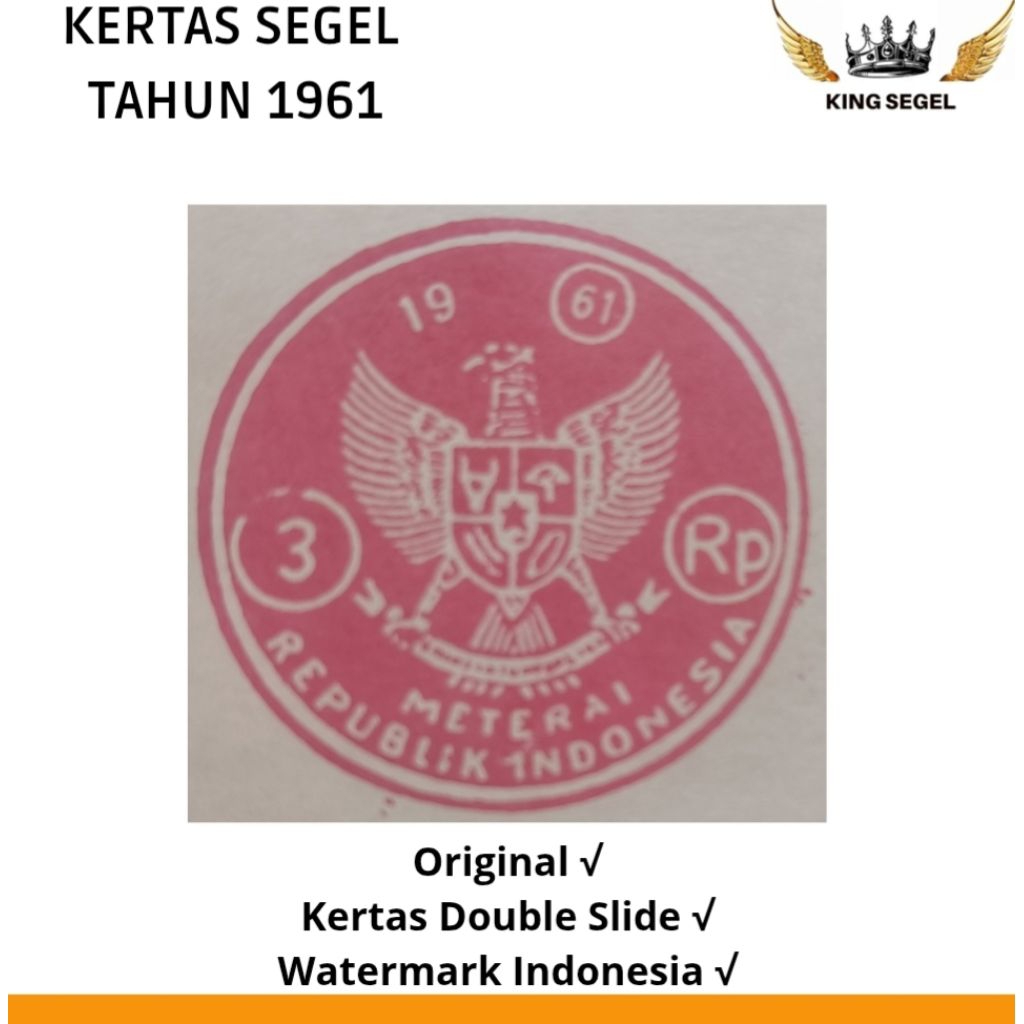 

Kertas Segel Tahun 1961 (Buy 2 Get 1)
