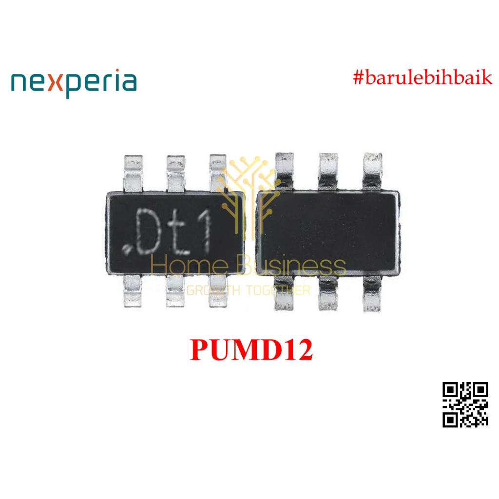 Transistor PUMD12N PUMD12 N UMD12N UMD12 N UMD 12N DT1 DT 1 D12 IC Transistor Array PUMD12 115 Dual 