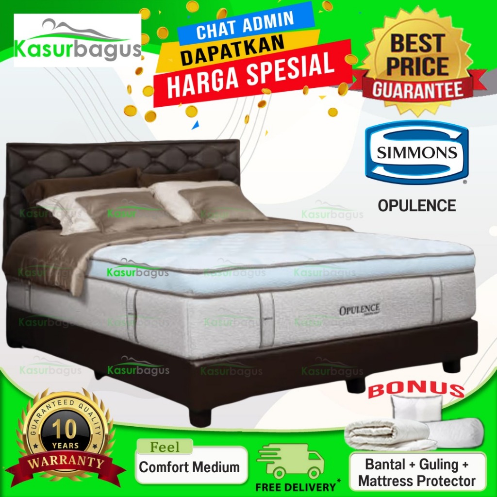 Simmons Kasur Springbed Opulence - Full Set 180x200