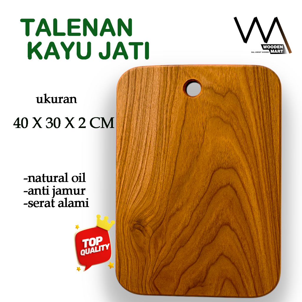 Talenan kayu jati solid besar serving board/cutting board ukuran jumbo