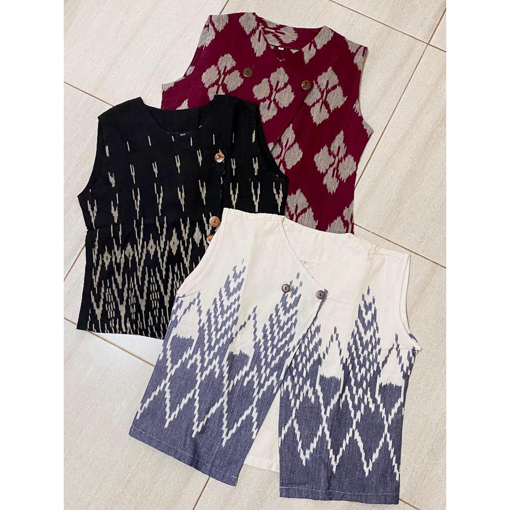 OUTER TENUN ETNIK | ROMPI TENUN | BAJU ATASAN WANITA | ROMPI TENUN TERBARU