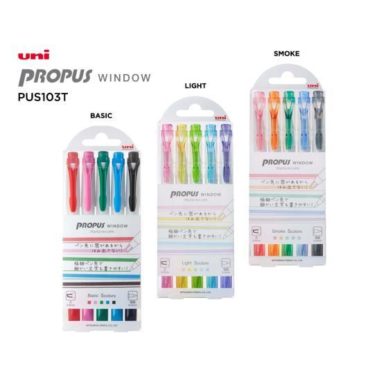 

Uni Propus Window Dual Color Marker (5 Color Set)