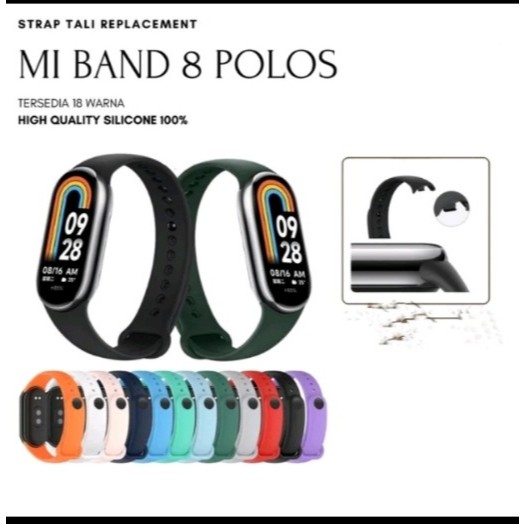 Strap Mi Band 10 Silikon Tali Pengganti Jam Xiaomi Mi Band10 PolosWarna