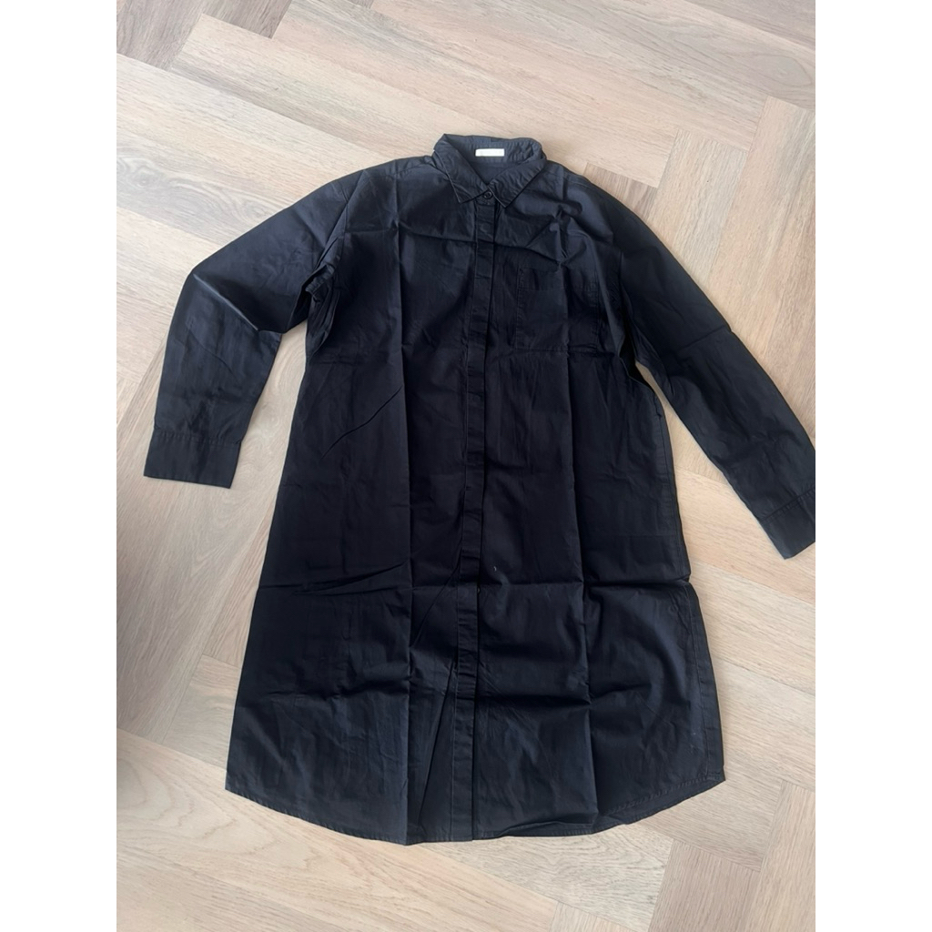 uniqlo GU black shirt dress size s