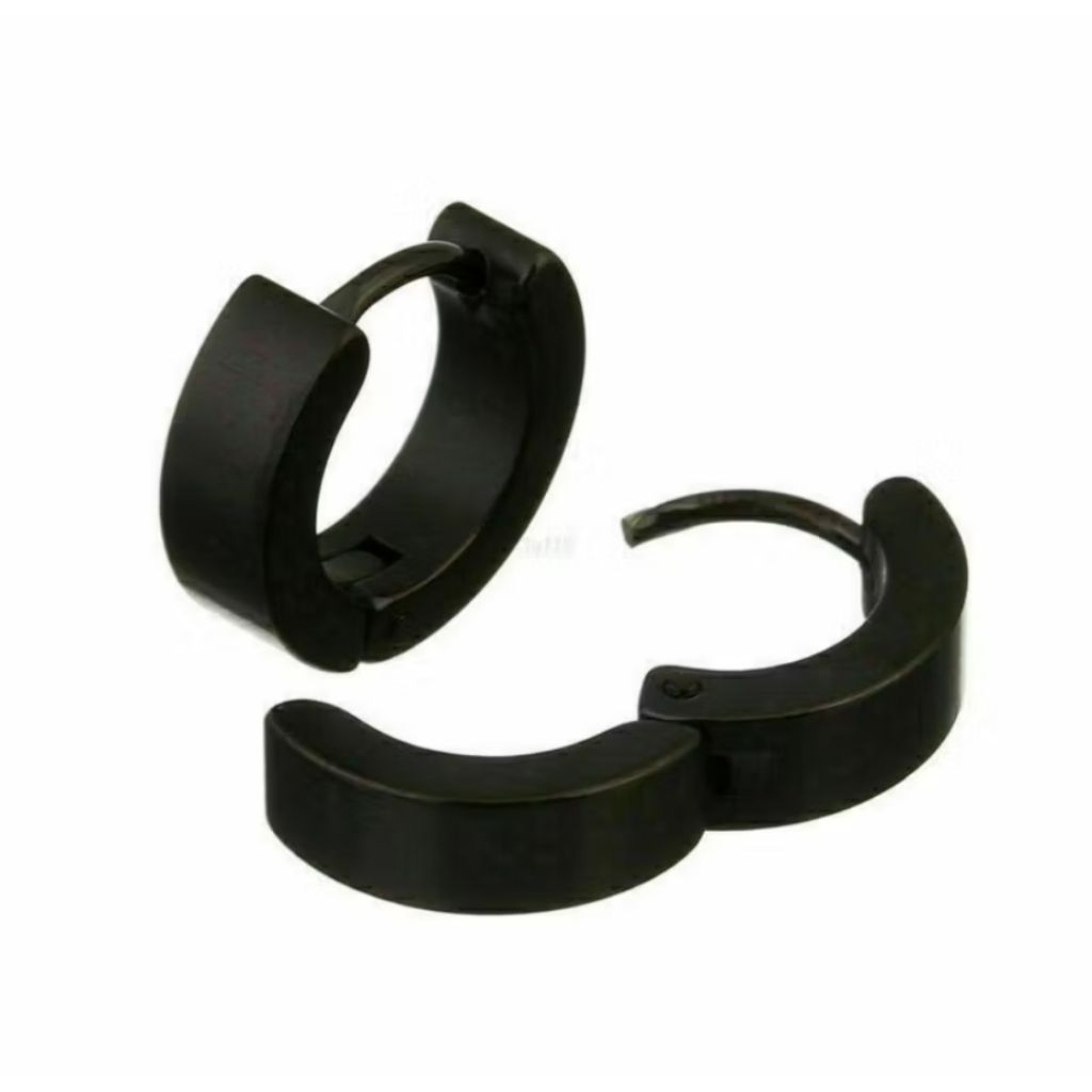 ANTING TITANIUM PRIA DAN WANITA TINDIK HITAM