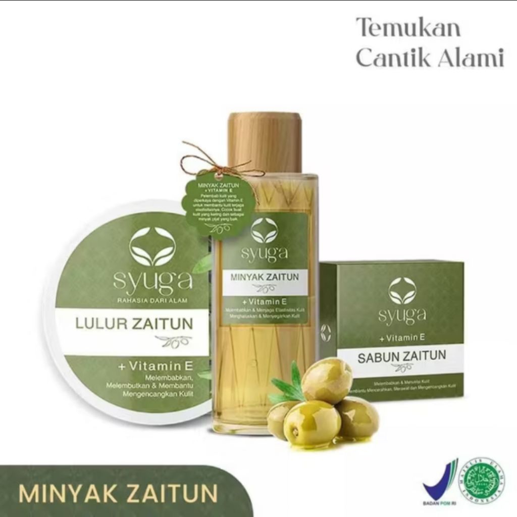 Minyak Zaitun Syuga / Sabun Zaitun Syuga / Lulur Zaitun Syuga