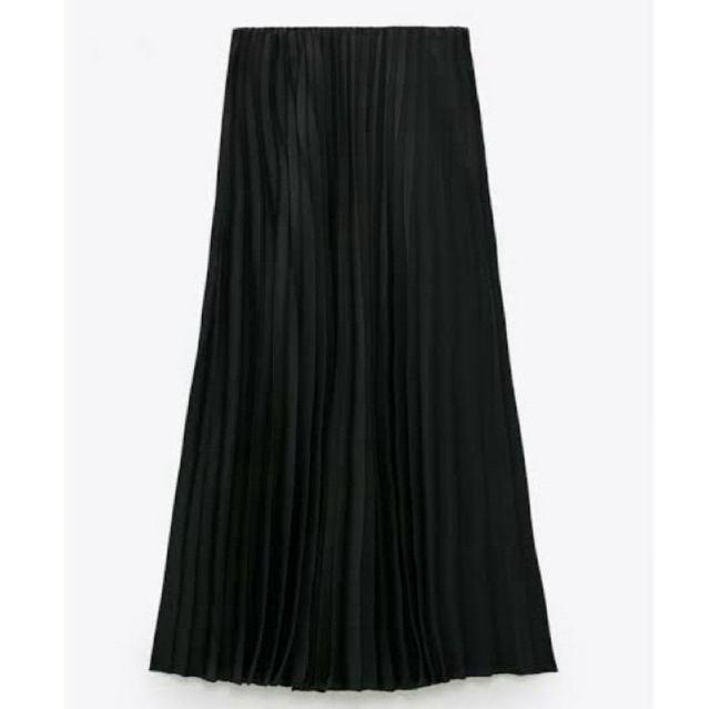 Rok Zara Plisket Hitam