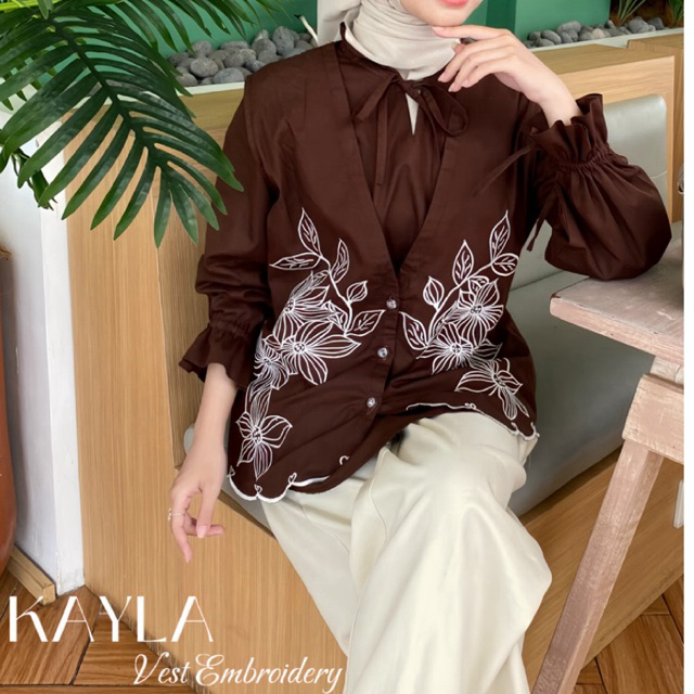 KAYLA Vest Embroidery | Vest Bordir | Vest Bordir Wanita | Rompi Bordir Wanita | Lesmana Collection