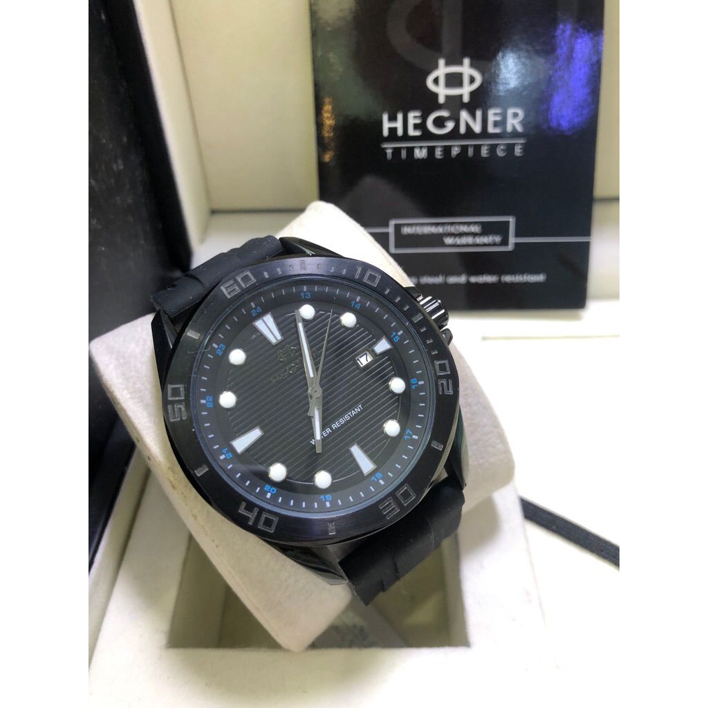 JAM TANGAN PRIA HEGNER 1674G / HW 1674G / HEGNER 1674 RUBBER [ORIGINAL]