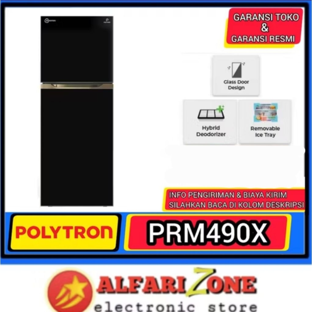 POLYTRON PRM490X Kulkas polytron 2 pintu PRM 490X New Belleza