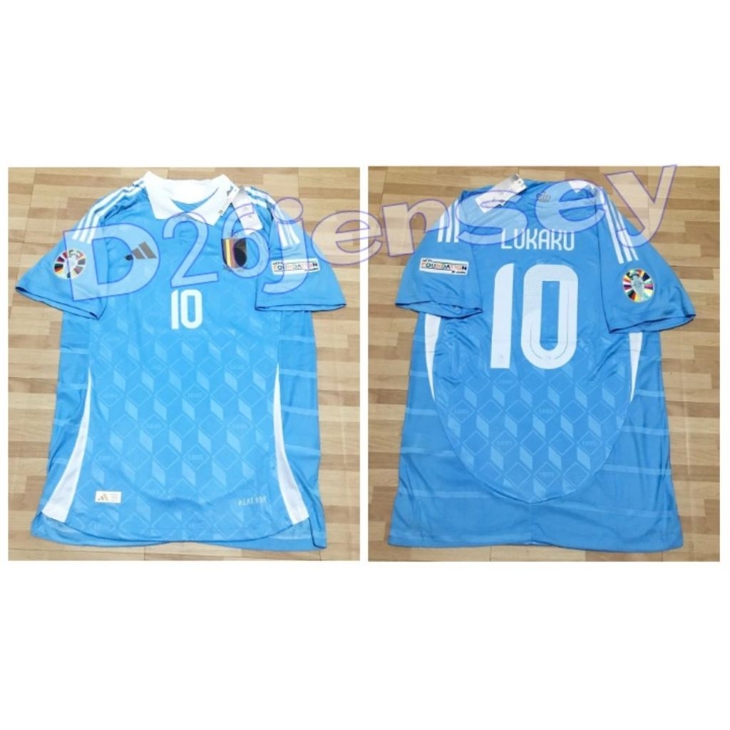 Jersey BelgiaA Away Player Issue 2024 / 2025 + Cetak Nama Nameset LUKAKU 10 / Custom suka suka Font 