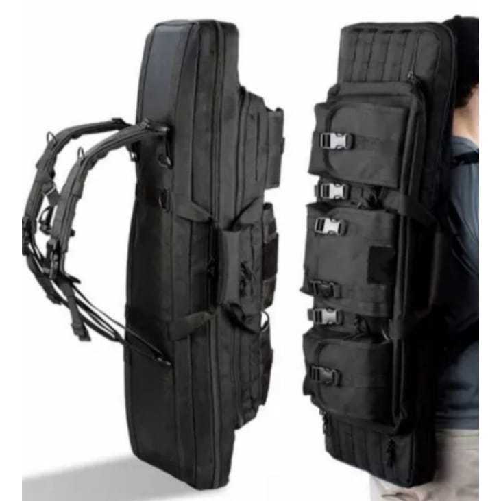 Tas Senjata Laras Panjang PCP Anti Air 120-60 cm Airsoftgan 2 Kompartemen