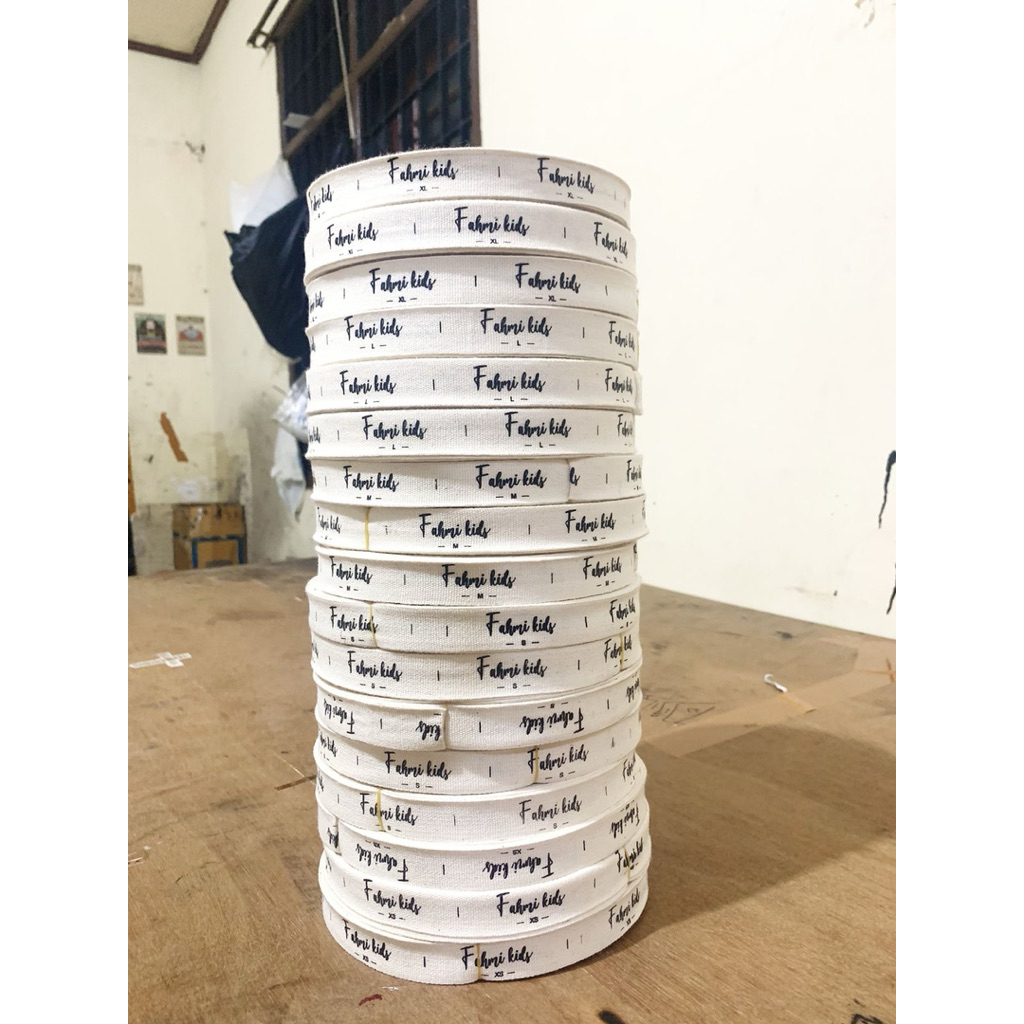 

label katun local ukuran 2 cm /labelkatunlocal/labelmurah/labelbaju/labelharga/labelkonveksi/labelkatun