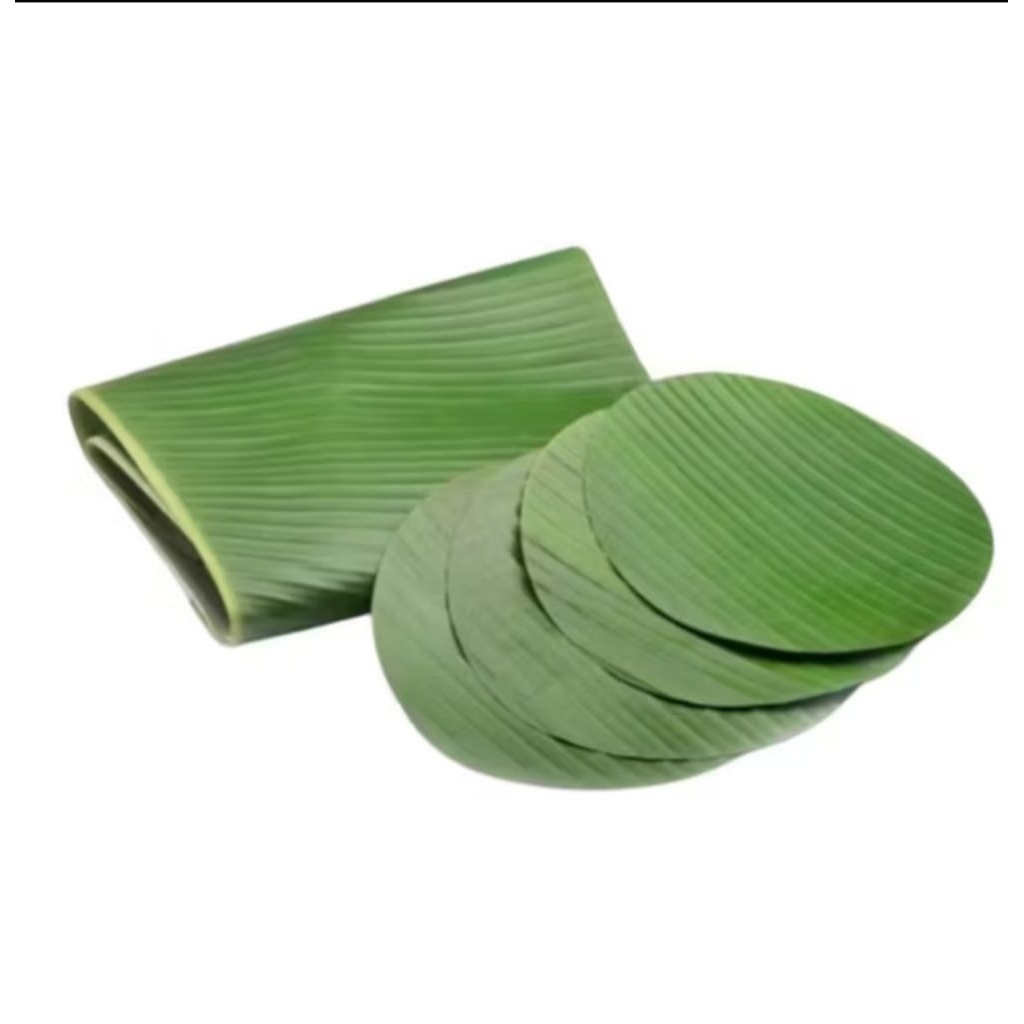 

Daun pisang segar bulat tinggal pake 100 lembar