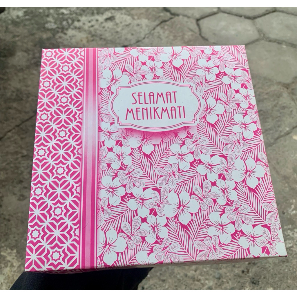 Dus Nasi/Dus Kue Tebal | Kardus Nasi Uk 20x20x7 | Kardus Motif |