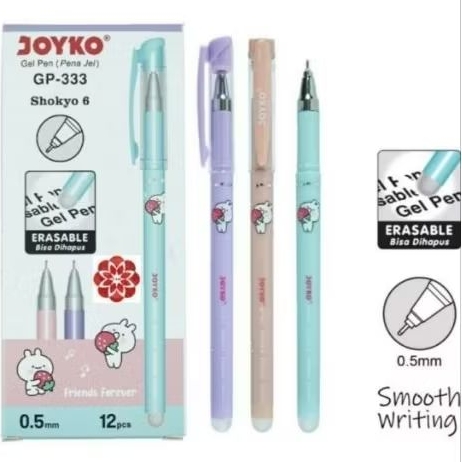 

Erasable Gel Pen Pulpen Bisa Dihapus Joyko GP-334 Shokyo 7 Gel 0.5 mm - Satuan