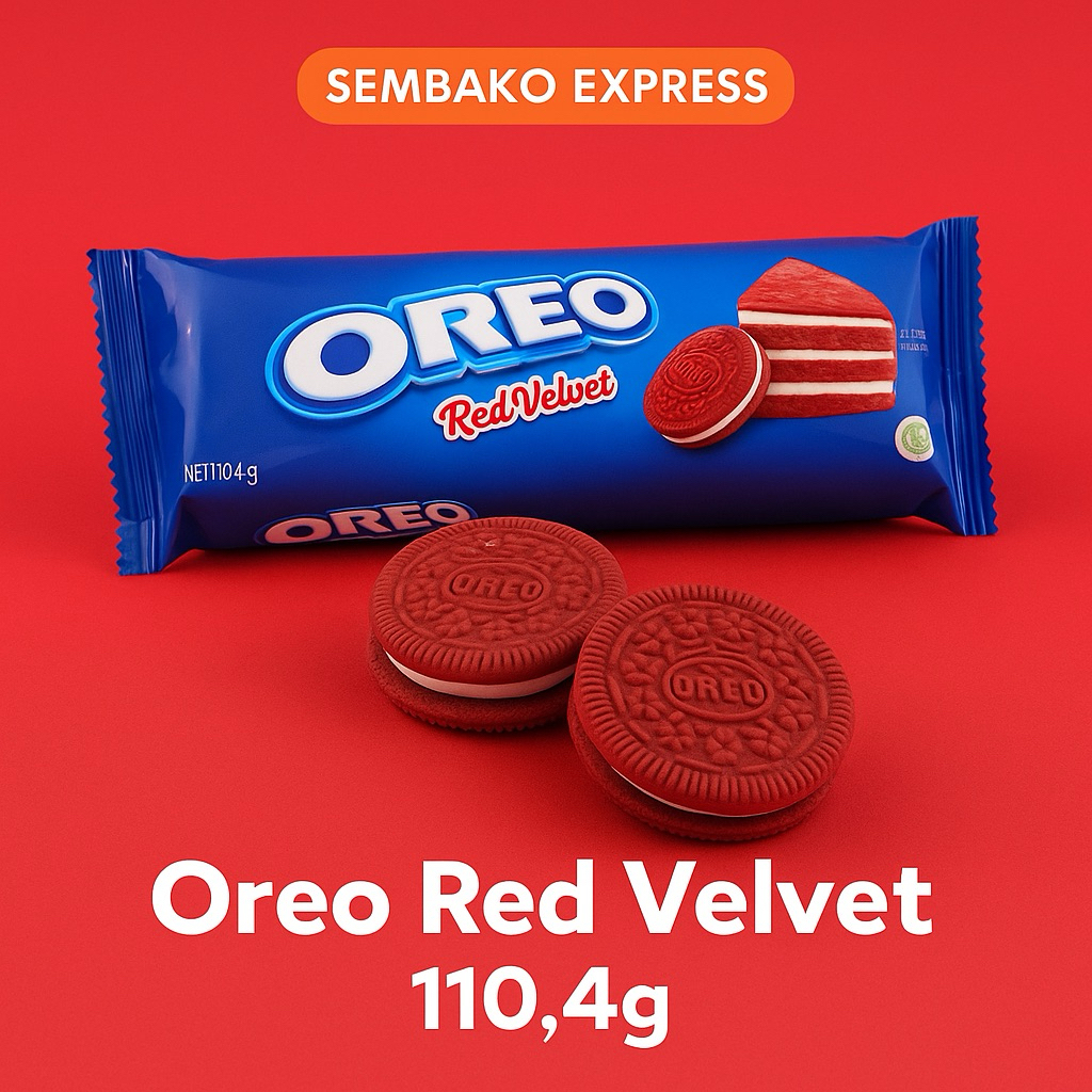 

Oreo Red Velvet 110.4g – Biskuit Sandwich Rasa Red Velvet