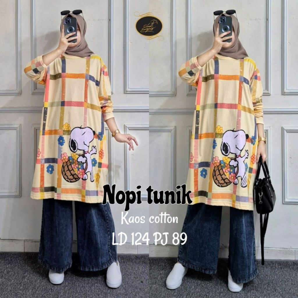 NOPI PARIS TUNIK KAOS JUMBO • ATASAN WANITA DISNEY TUNIC • KAOS KOREA IMPORT MUSLIMAH/KOREAN STYLE/S