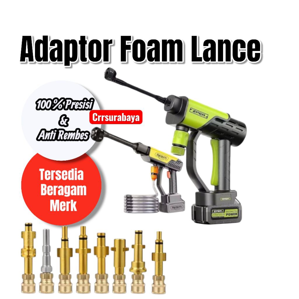 APR AP73 BENZ Orion Mollar Zper Reaim MTMASAKI Adaptor Foam Lance Jet Cleaner cordless | Konektor St