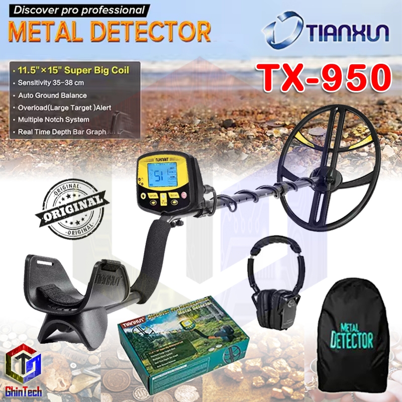 TIANXUN Metal Detektor TX950 TX960 Digital Logam Emas Gold Silver Besi Alumunium Pendeteksi Logam Da