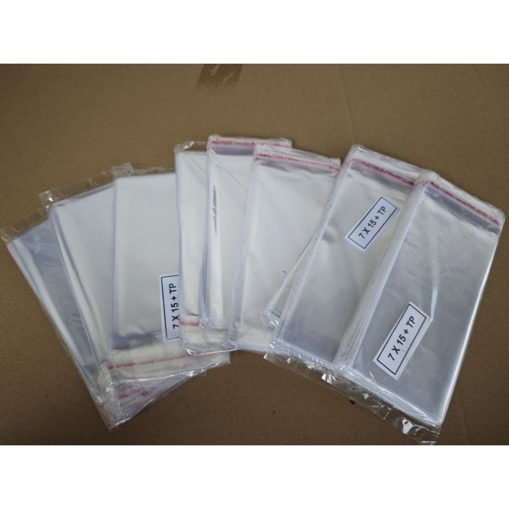 plastik opp uang buket 7x15 cm opp seal opp plastik