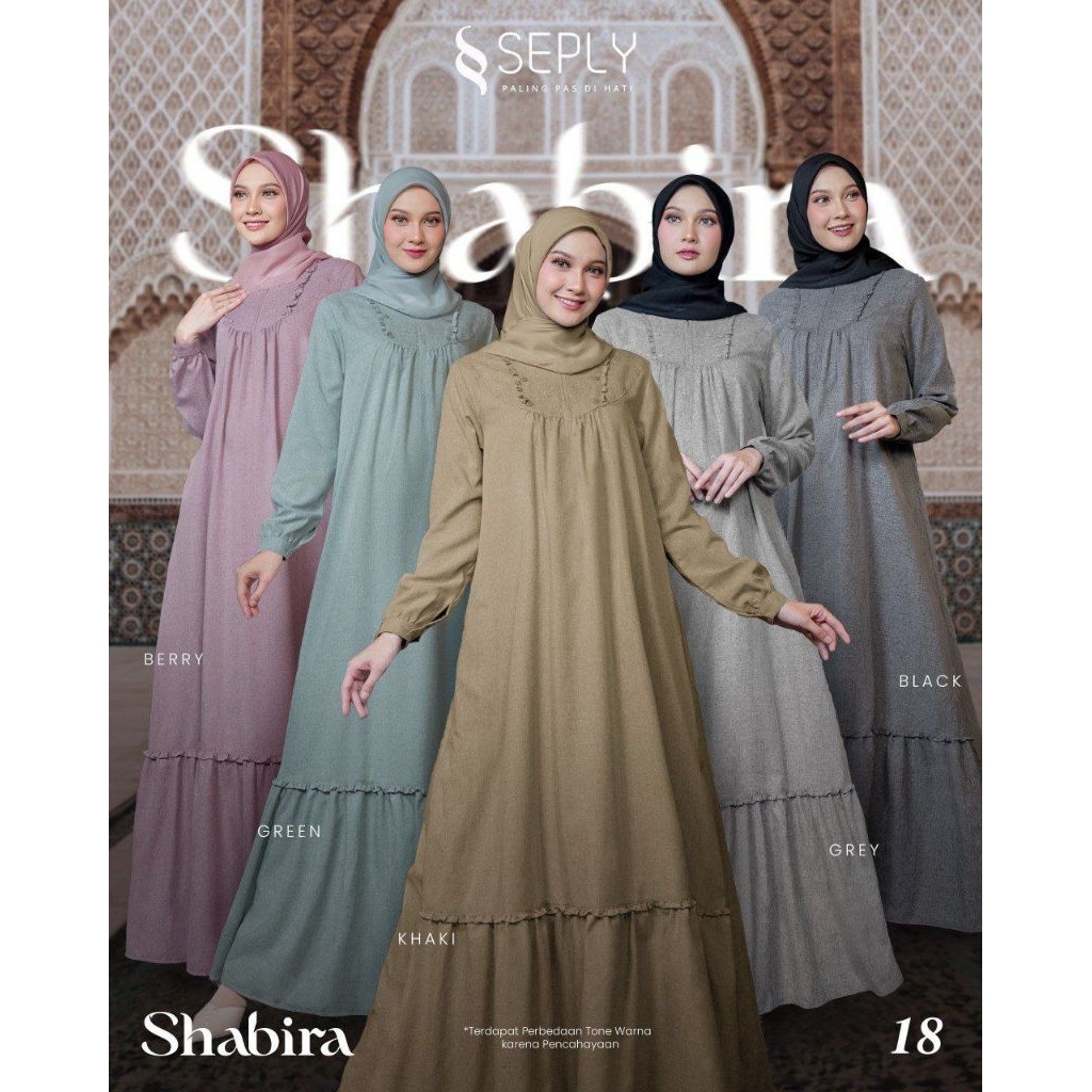 GAMIS SEPLY SHABIRA 18 / GAMIS POLOS / GAMIS TERBARU / GAMIS ELEGANT / GAMIS SIMPLE