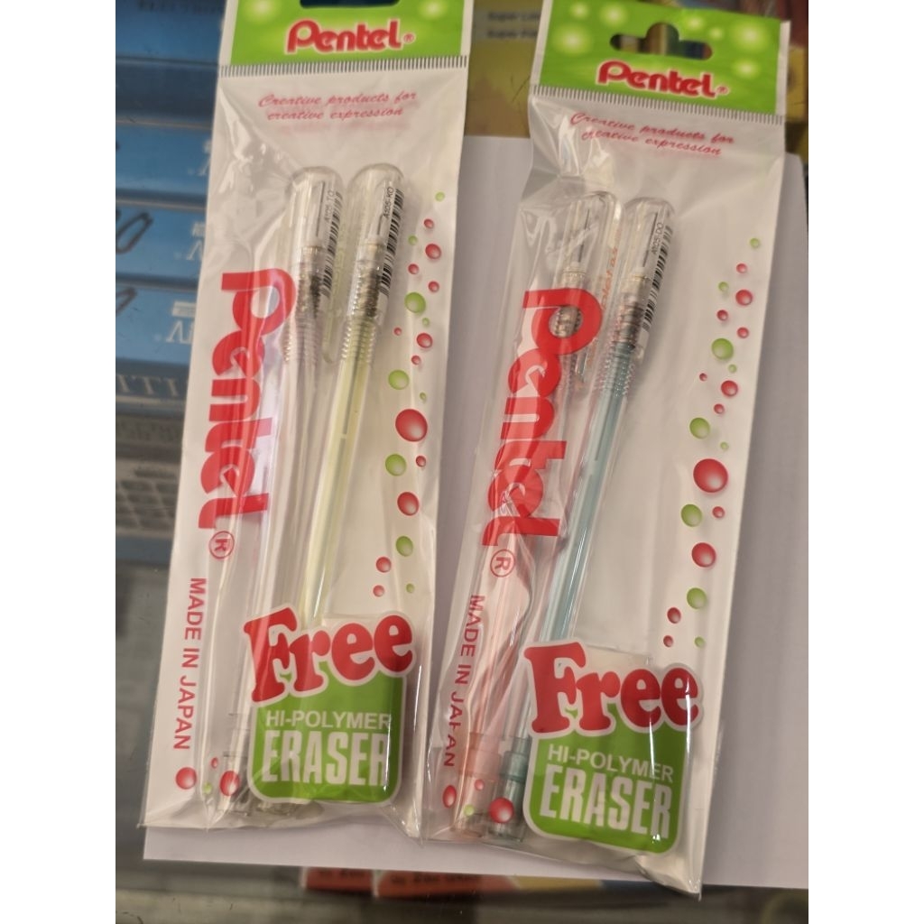 

PENSIL MEKANIK PENTEL 0.5 MM 1 SET 2 PENSIL + PENGHAPUS