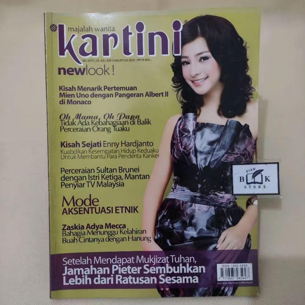 (ORIGINAL) Majalah Kartini Cover Nikita Willy - Mode Aksentuasi Etnik (22 Juli - 5 Agustus 2010)