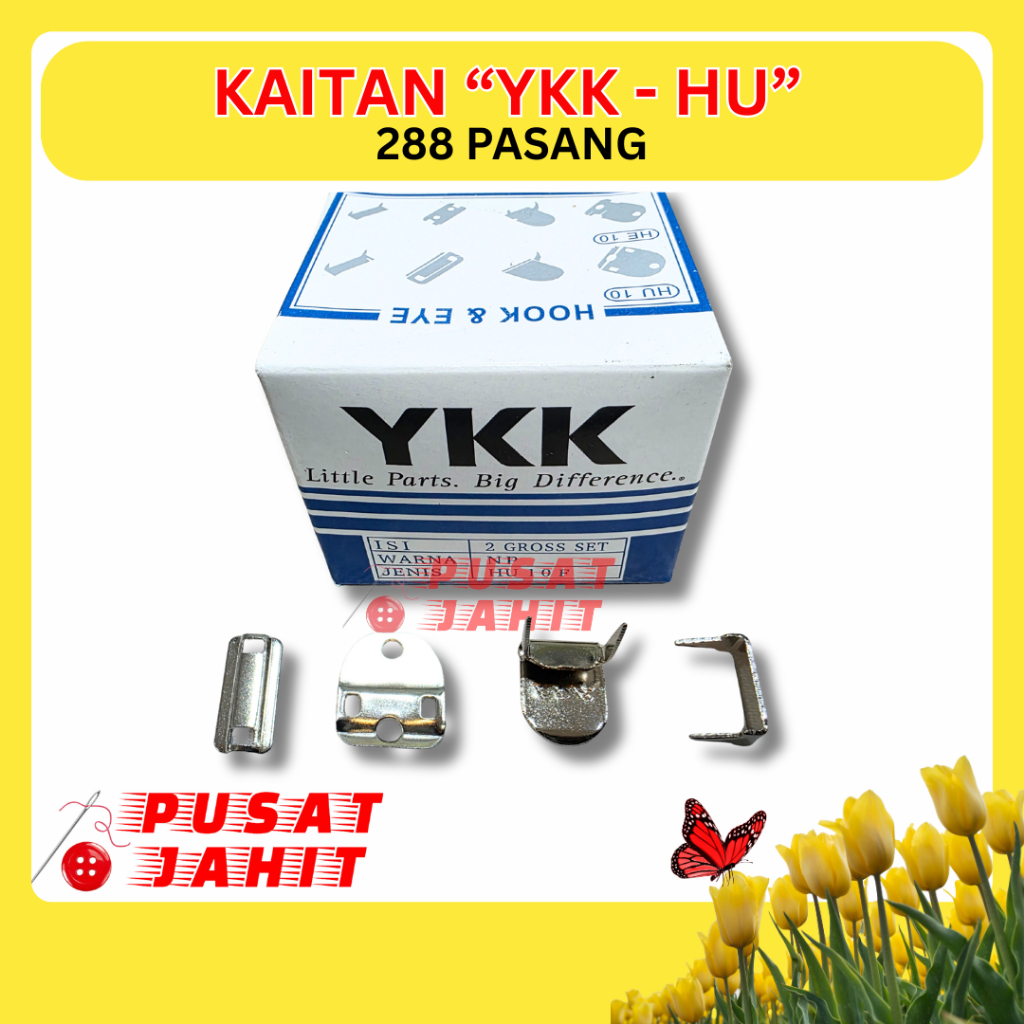 (KOTAK) YKK HU - Kaitan Tanam Hak ketok kaki dua Talon GBL YKK YEE FCC YAMA SQ GBL HU / HE