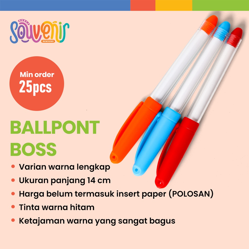 

Ballpoint BOSS Bolpen Pulpen Pena Promosi harga murah
