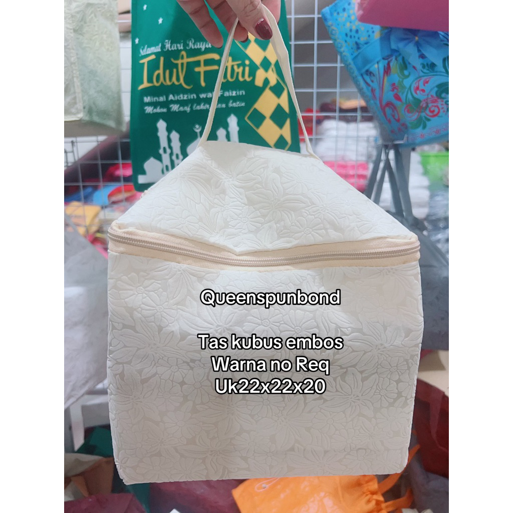 

TAS HAJATAN KUBUS EMBOS TEXTURE TIMBUL SIZE 22x22x20