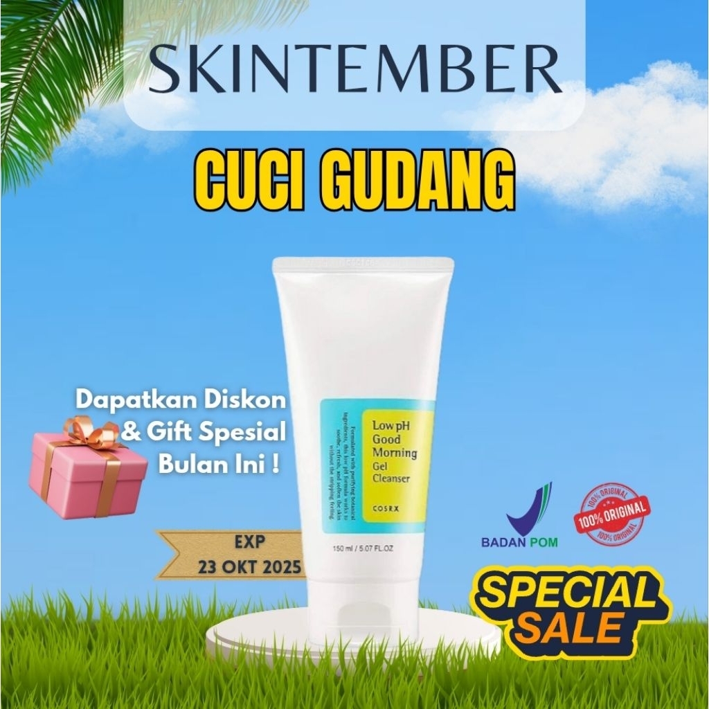 COSRX - Low PH Good Morning Gel Cleanser 150ml || Exp : 23 OKT 2025