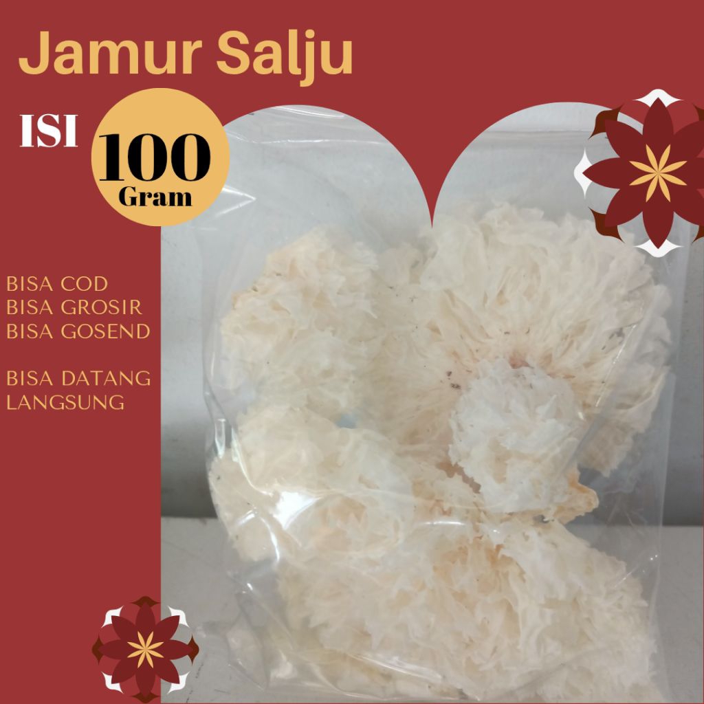 

Jamur Salju Jamur Kuping 100gr Toping Seblak Su Brand Kering