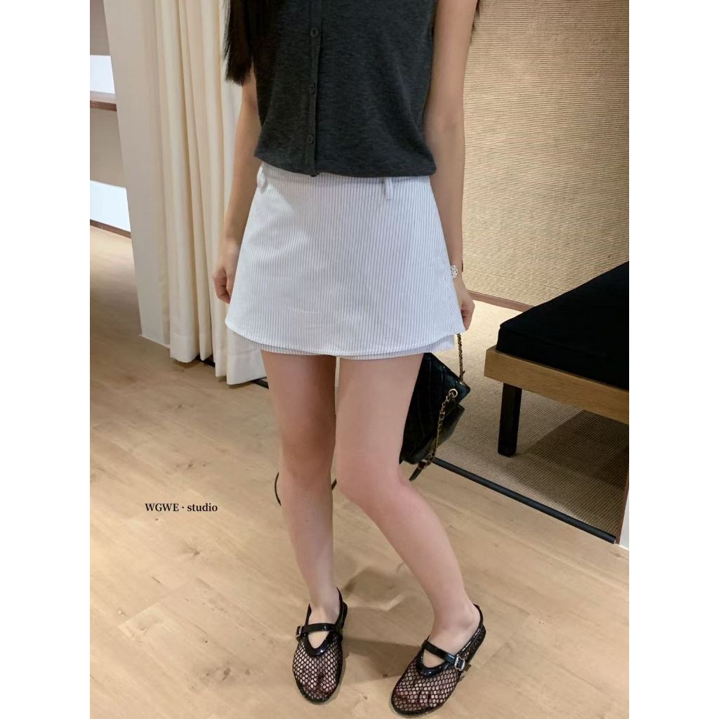 WGWE Celana Skort Pendek Hot Pants Short Skort High Waist Casual Korea Wanita - W6590