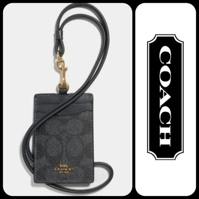 

Lanyard ID Card case in signature black charcoal gantungan kartu identitas original cb