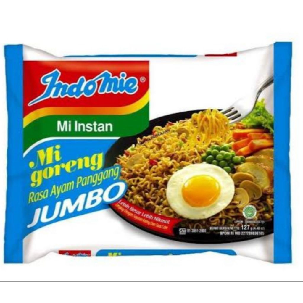 

indomie goreng jumbo ayam panggang