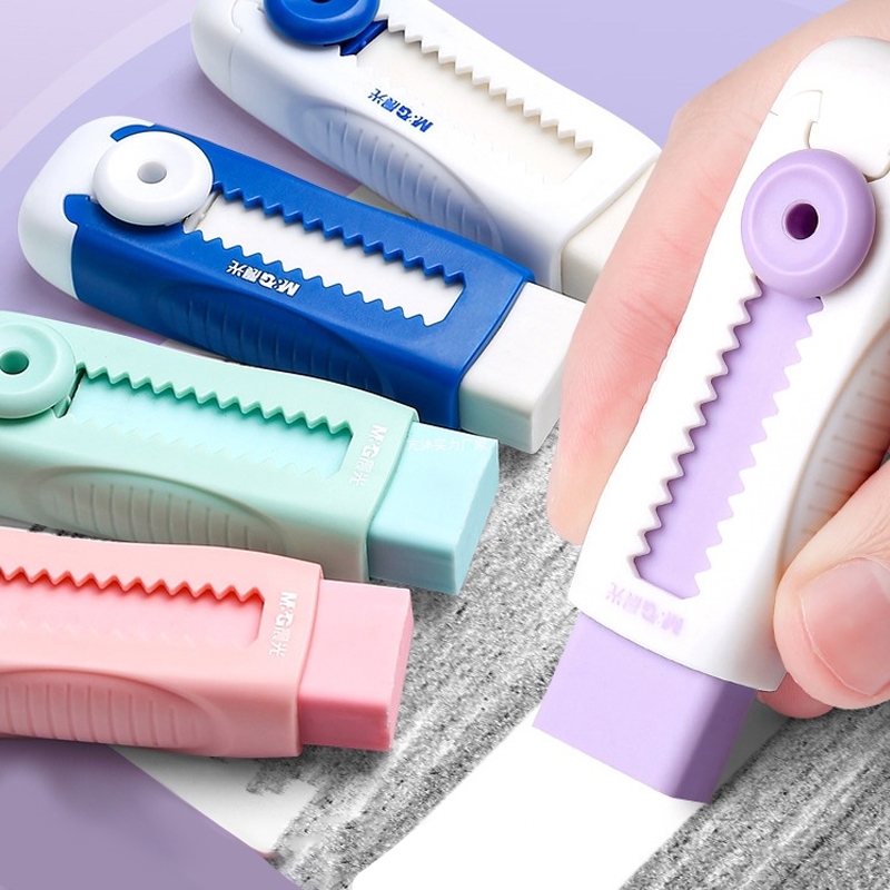 

Penghapus Geser Warna Lucu & Mekanik, Hapusan Retractable Tanpa Serpihan, Alat Tulis Sekolah