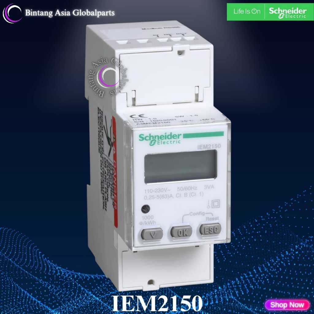 iEM2150 KWH Meter Digital Schneider 1 Phase A9MEM2150-TERA 1p Original / KWH Meter 1 Phase 63a iEM21