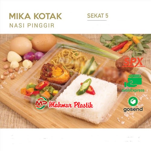 Mika Sekat 4, 5 dan 6 / Mika Box Makan / Mika Sekat Katering / Mika Sekat Pisang / Tatakan nasi kota