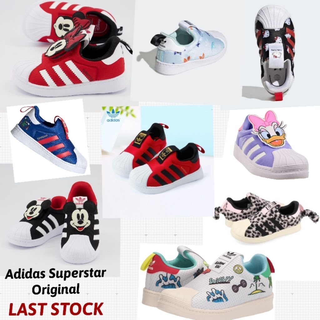 ORIGINAL Sepatu Adidas 360 Superstar limited edition Anak balita bayi branded no box size 20 21 22 2